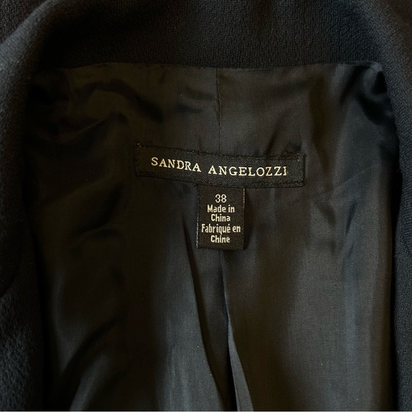 Sandra Angelozzi Tailored Tie front Blazer Black - Picture 9 of 13